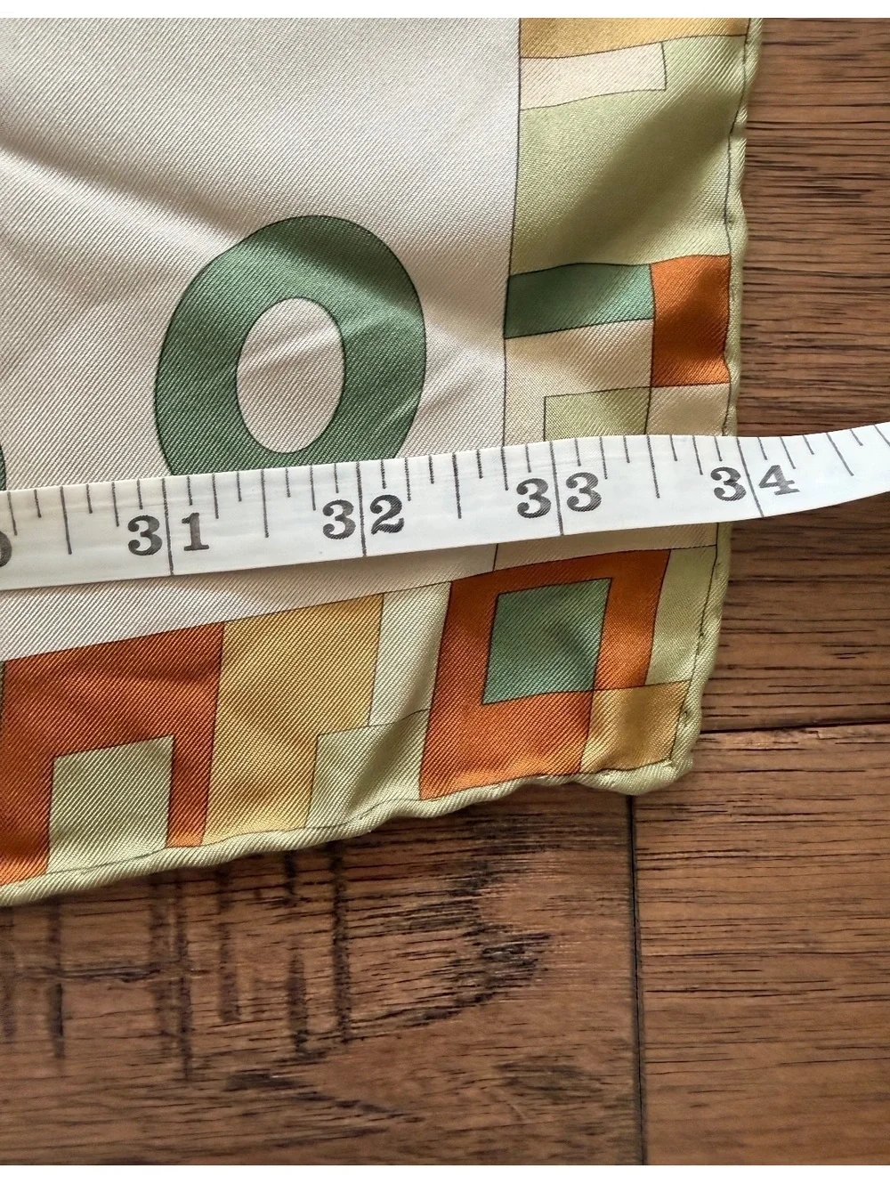 Longchamp Paris Vintage Silk Scarf with Time and Calendar Motif